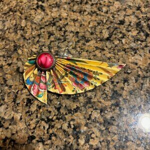 Vintage Jennings Fan Brooch